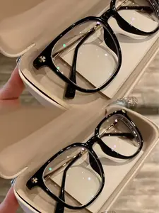 Unisex Eyeglass Frames, Protective Computer Gaming Screen Light, Lightweight Frame, Large Size, No Prescription, Suitable for Small Faces