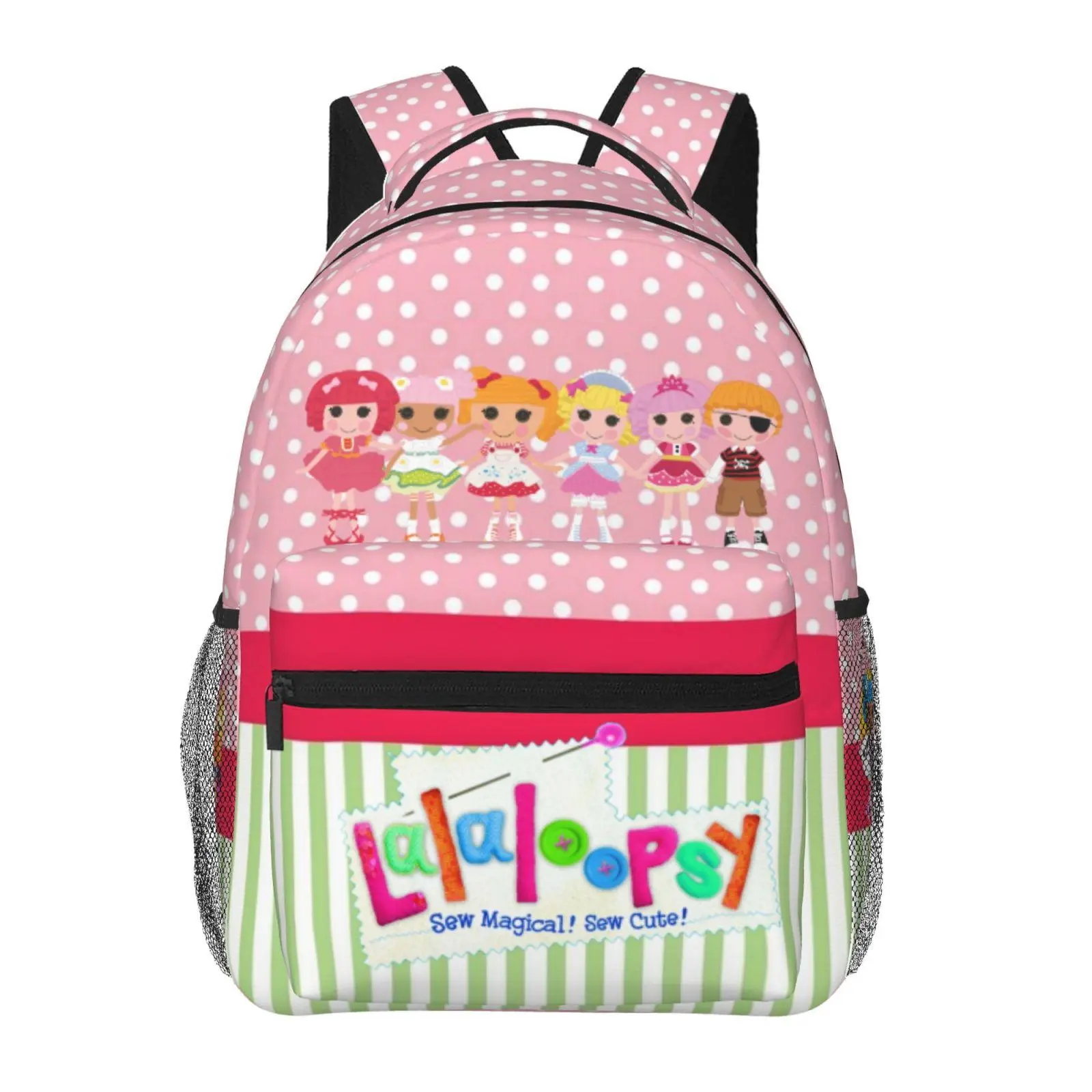Lalaloopsy Kids Backpack We're Lalaloopsy Netflix Student Bookbag MGA Lalaloopsy All-Purpose School Bag, Birthday & Back to School Gift for Boys & Girls