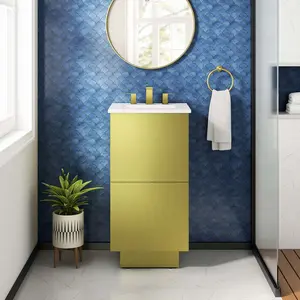 Modway Quantum 18" Bathroom Vanity in White Gold