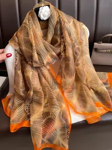 Women's Elegant Leopard Print Scarf, Fashionable Soft Comfortable Shawl for Daily Wear, Casual Versatile Scarf for Women & Girls