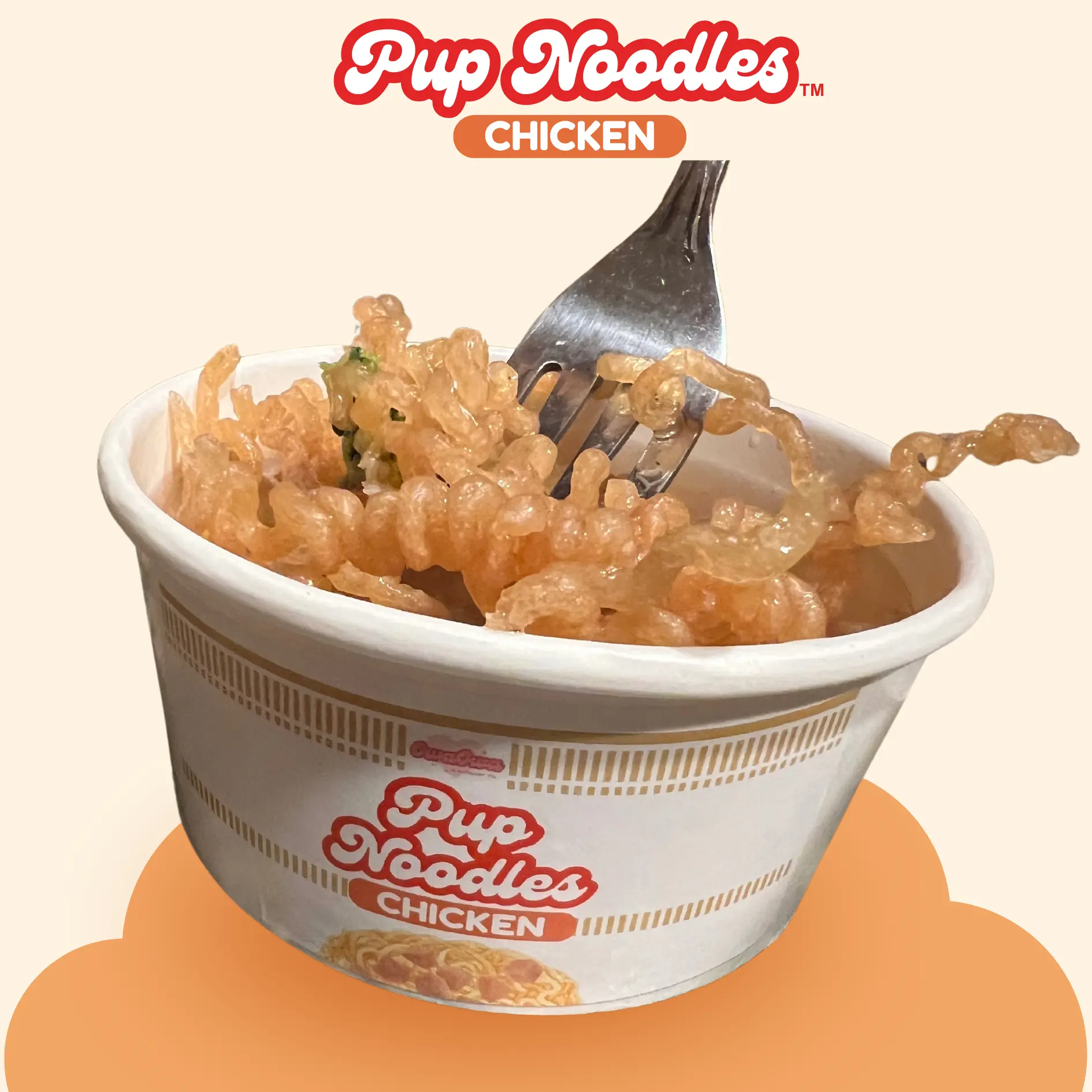 Pup Noodles Chicken - Viral Ramen Noodles for Dogs & Cats - Protein Treats - Natural Ingredients - Food Topper - Grain-Free Gluten-Free - Instant ramen