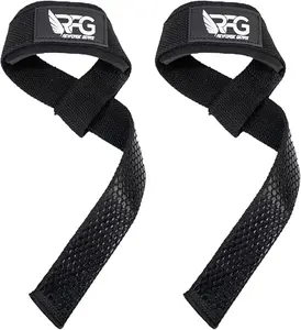 Neoprene Lifting Straps for Gym Training – 24" Length, 2" width - Wrist Wraps for Weightlifting with 7mm Padded Cotton & Anti-Slip Silicone for Bodybuilding, Powerlifting & Deadlifts