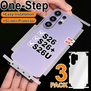 3 pcs Full Cover Back Hydrogel Film For Samsung Galaxy S26 Ultra S25 S24 Ultra Edge S23 S22 Ultra Plus Clear Screen Protector Film For Samsung S26 Ultra Stickers Protection