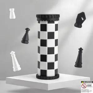New Scroll Style International Chess Set, Portable Foldable Board, Travel Outdoor Kids Educational Toy Party Game