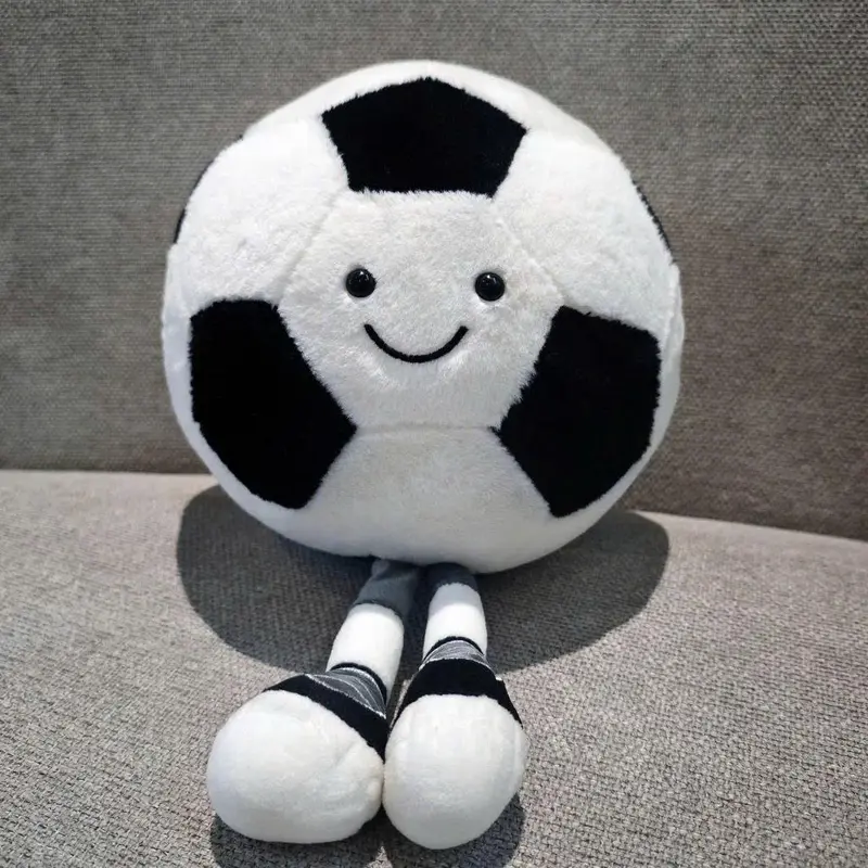 Jellycat Amuseables Sports Football – Soft Plush Toy Ball, Cute Soccer Gift for Kids & Fans, Collector Edition 2025, Keychains