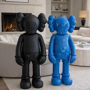 Poptique Standing Street Art Figure - Pop Art Vinyl Collectible Sculpture Life Size Eco-conscious PLA Plastic Classic Arms-down Silhouette