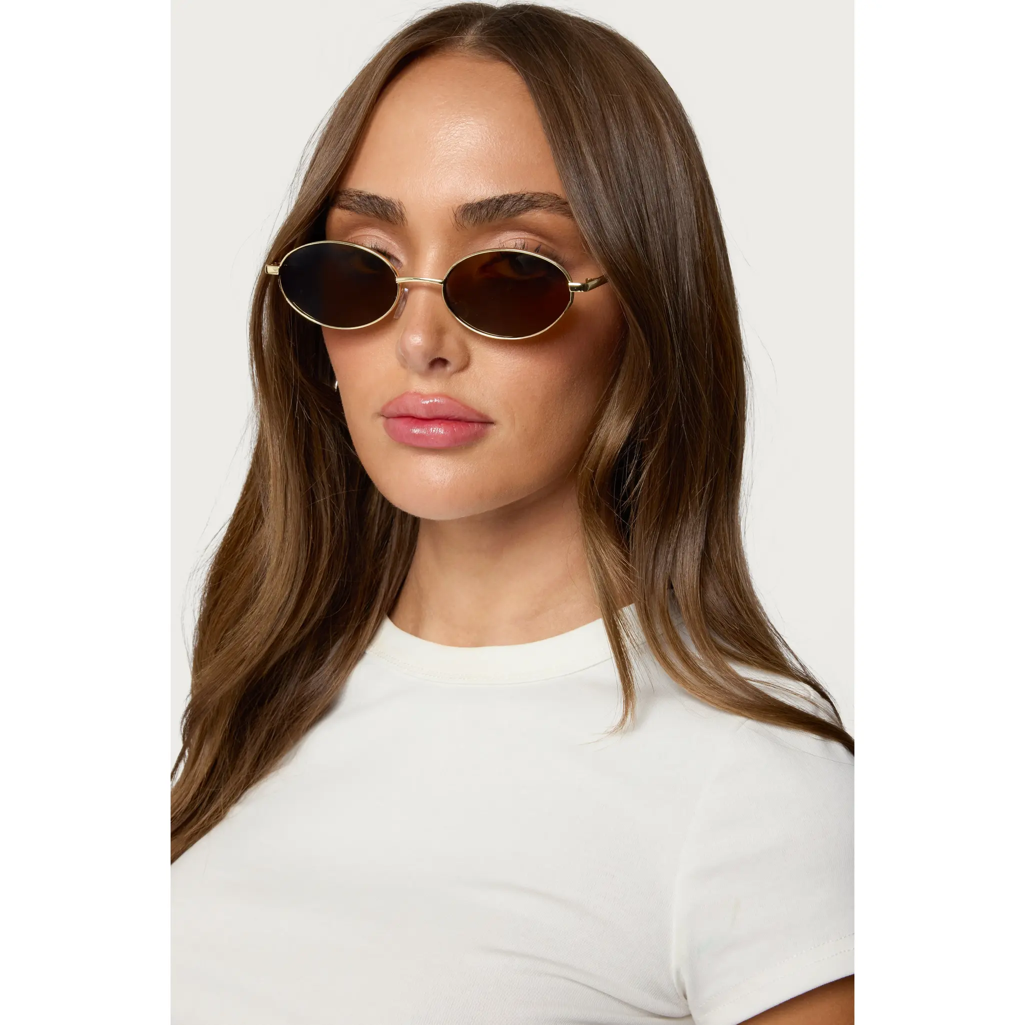 Naomie Oval Metal Sunglasses