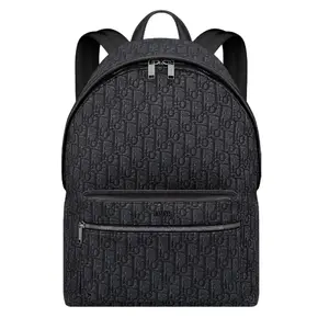 Dior Rider Oblique Embroidered Monogram Backpack for Men in Black