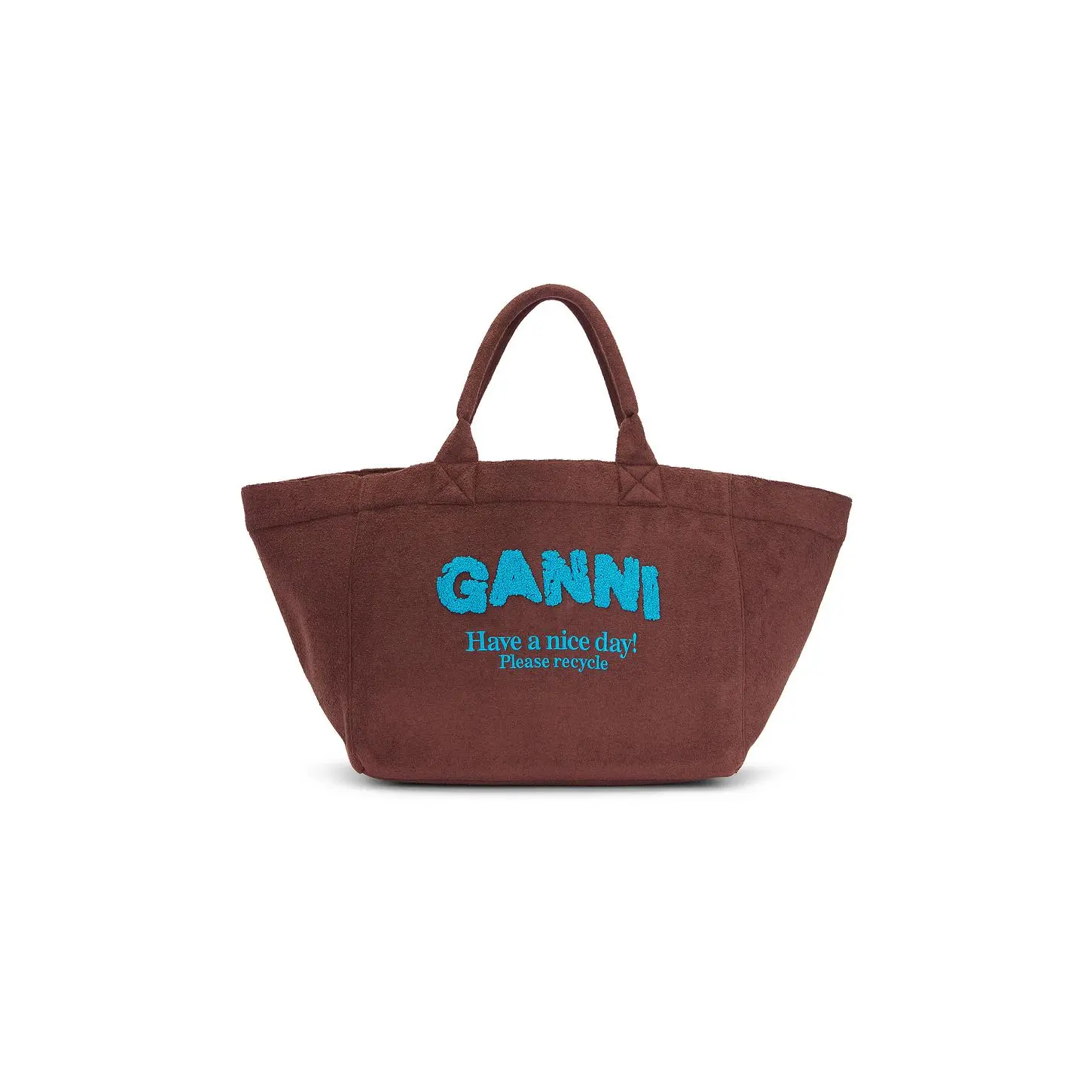 Ganni XXL Shopper Beach Resort in Chicory Coffee