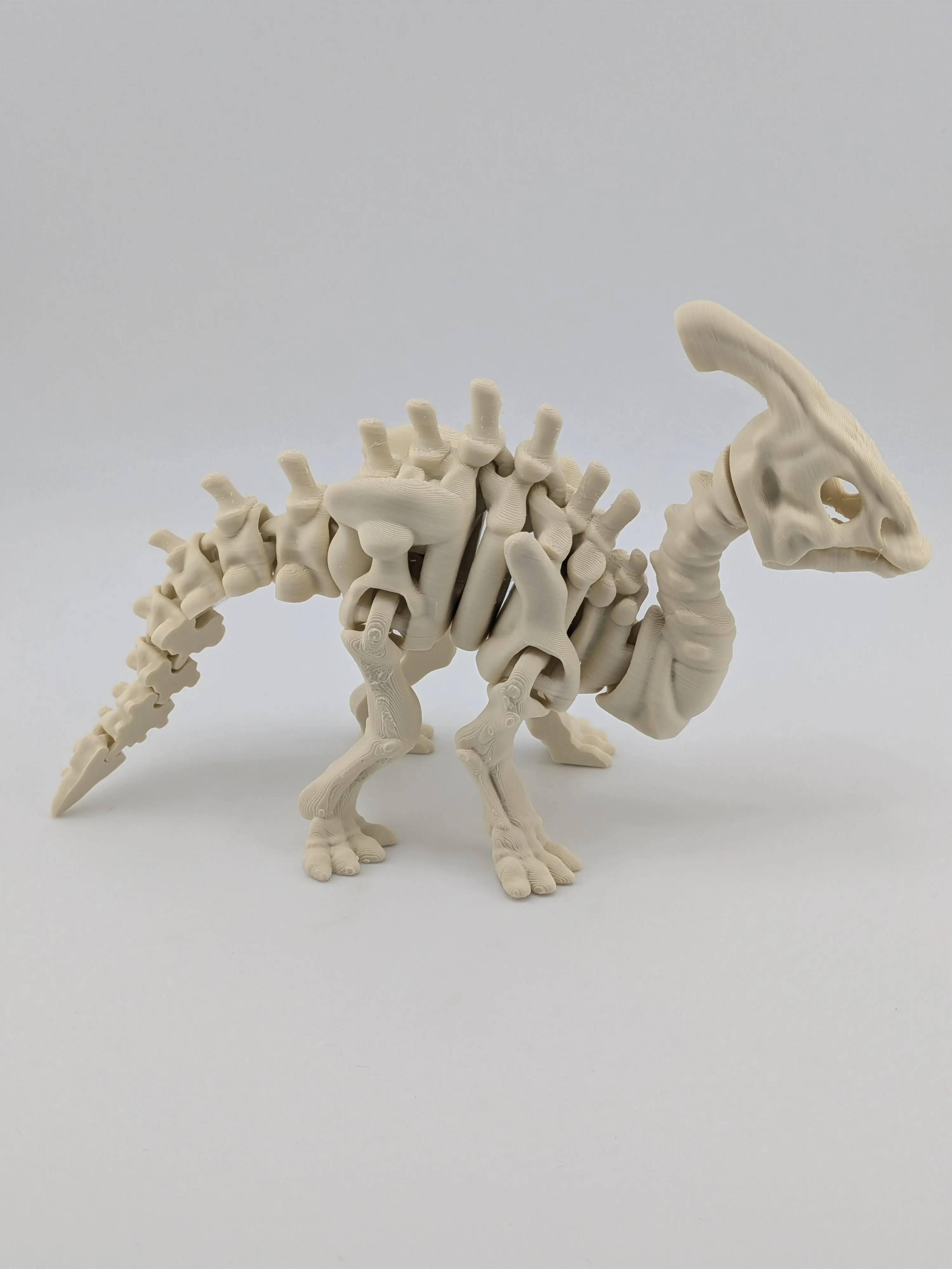 Flexi Skeleton Parasaurolophus – 3D Printed PLA Toy
