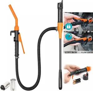 Portable Power Battery Pump - Fuel Transfer Pump for Gasoline, Fuel Oil, Diesel, Water & Garages & Shops, Suitable for Various Applications - Hose