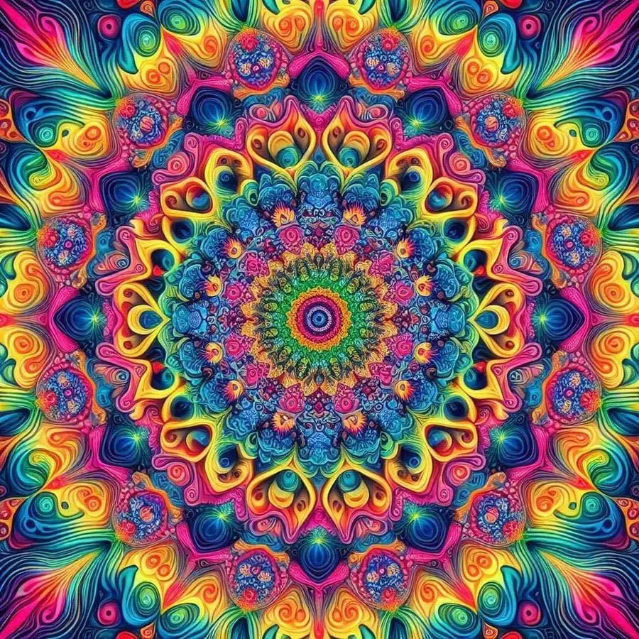 Mandala Pattern DIY Diamond Arts Colorful Painting Kit without Frame, DIY 5D Diamond Arts Colorful Painting Kit, Wall Art Decor for Home, Handicraft, Handmade Gifts, Diamond Pattern Design, DIY Kits