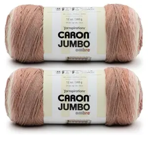 Caron Jumbo ombré yarn, 340g/12 oz - 100% Acrylic - 595 Yards - Knitting/Crochet