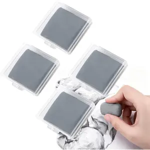 4 Pcs Grey Kneadable Eraser with Storage Case Absorbent Kneaded Erasers for Artists Drawing Sketching Art