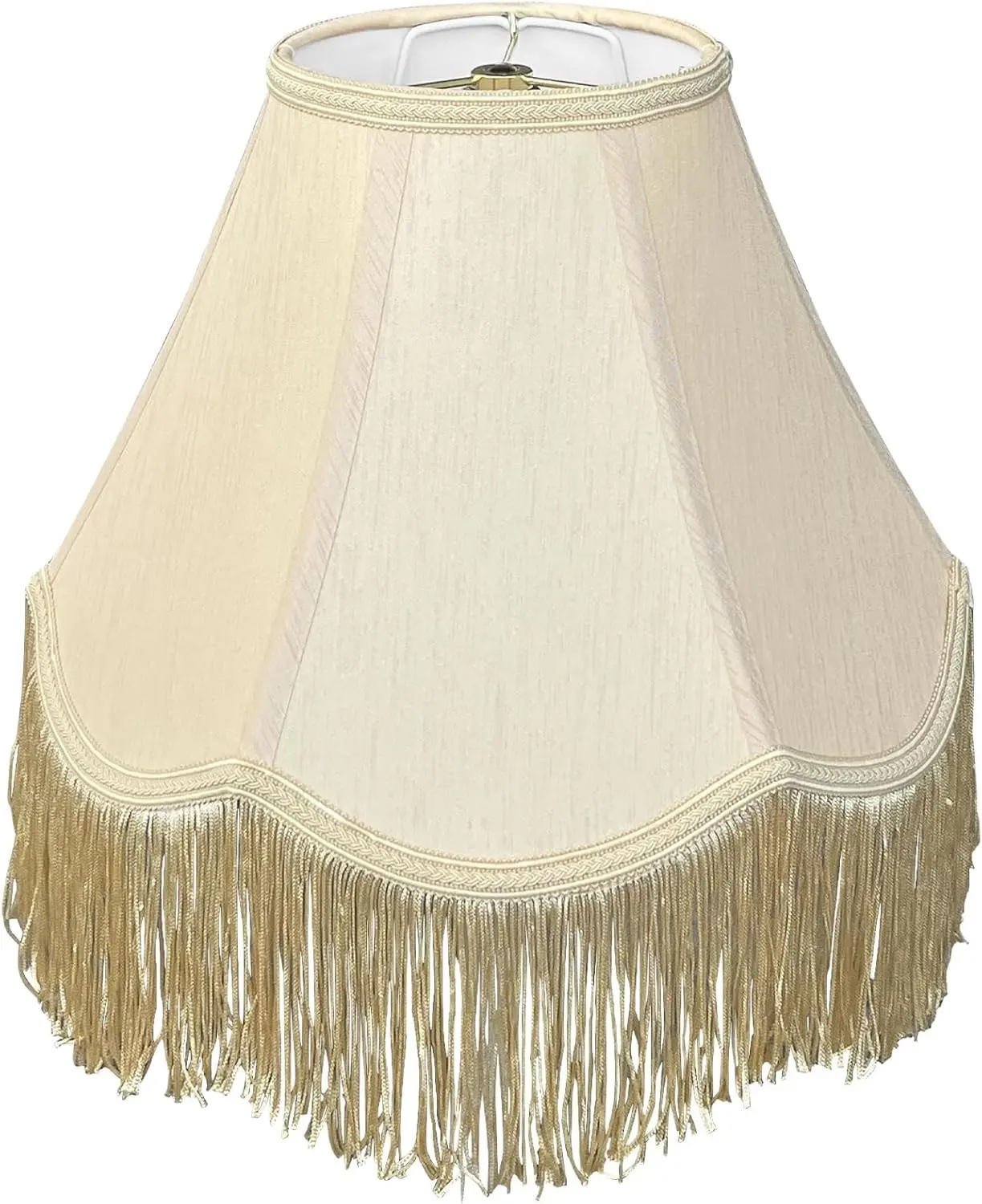 Fringe lampshade 6" Top X 13" Bottom X 9.25" High Victorian Lamp Shades for Table Lamps & Bedside Lamps Vintage Easy Assembly