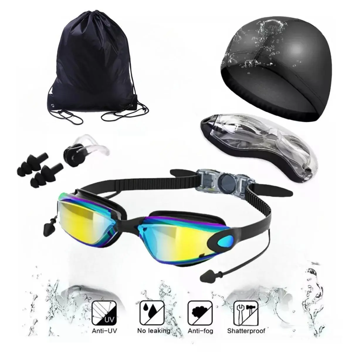 [Black Colorful] - Five-piece set