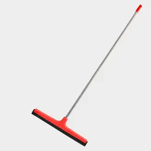 Wet and Dry Floor Squeegee Broom, 17.7 in Foam Rubber Water Scraper with 47 in Stainless Steel Telescopic Handle for Bathroom, Shower, Glass, Tile, Garage Cleaning