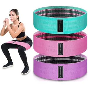 Exercise Bands, 3 Levels Fabric Resistance Bands for Working Out, Workout Bands Resistance for Women & Men, Multi-colored Fabric Booty Bands for Leg Strength Training, Yoga`