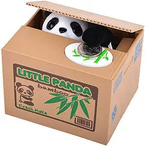 Saving Money Box,Vocal Mischief Stealing Coin Piggy Bank Coin Pot(Cartoon Panda)