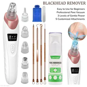 Pjordo Portable Blackhead Remover Pore Vacuum - USB Rechargeable Adjustable Suction for Deep Oil & Blackhead Removal Skin Care Tool