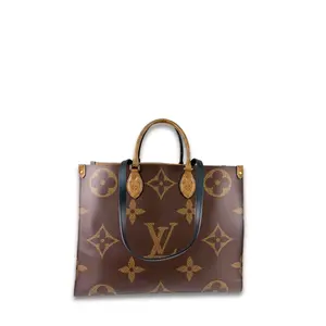 Pre-owned Louis Vuitton Coated Canvas Shoulder Bags Reverse Monogram OnTheGo GM