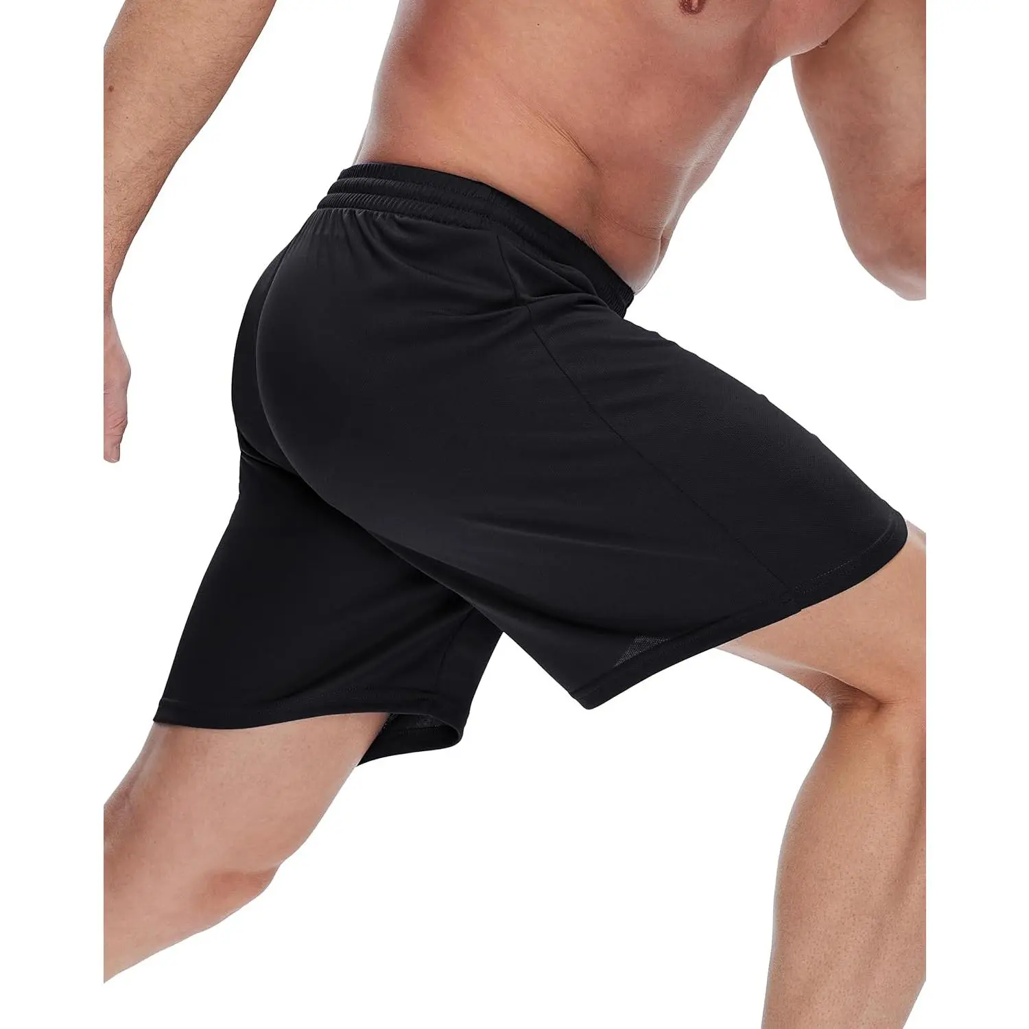 Men's 7" Custom-Fitted Drawstring Cloth Athletic Training Shorts - Lightweight, Quick-Dry Mesh, Ideal for Soccer, Flag Football, Gym Running (Pocketless), Men's Gym Shorts, Custom-Fitted Men's Shorts