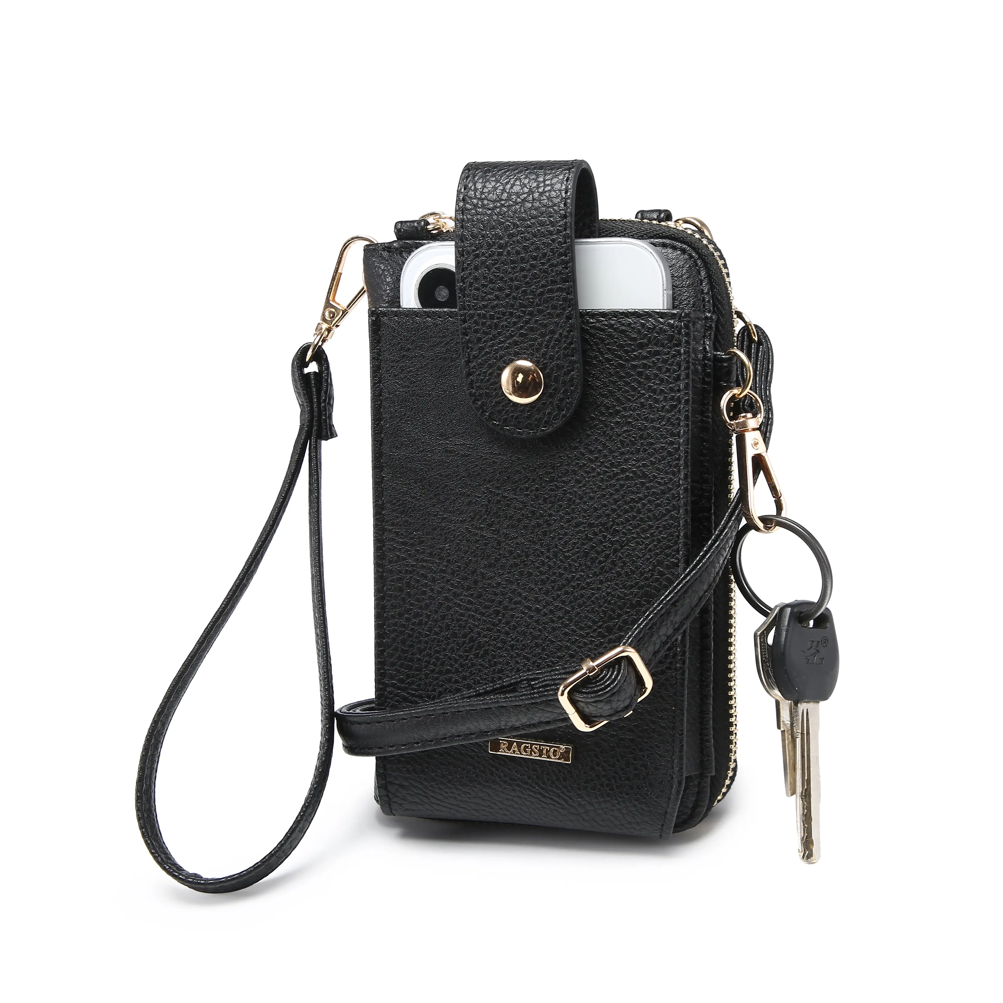 Women Fashion Crossbody Cell Phone Wallet Purse, Multi Card Slots Shoulder Bag with Wrist Strap, Gift Option for Shopping Travel Outings