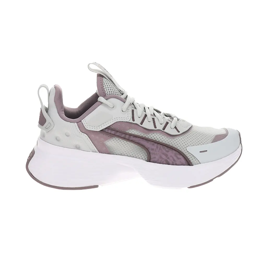 PUMA Womens Softride Sway Cheetah Lace Up Sneakers Shoes Casual - Grey PUMA Womens Softride Sway Cheetah Lace Up Sneakers Shoes Casual - Grey