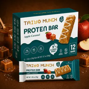 Taiyo Munch 12-Pack Apple Caramel Protein Bars – Allergen Free