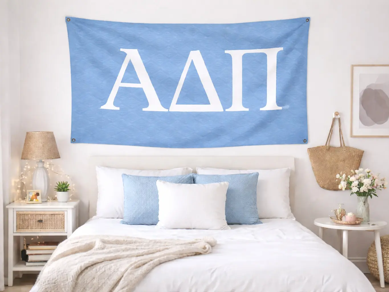 Officially Licensed Alpha Delta Pi (ADPi) Sorority Flag Banner with Alpha Delta Pi Insignia, Home Supply for Alumni, Festive Party Backdrop Decoration for Sorority Houses-Chapter Houses, Home Supplies