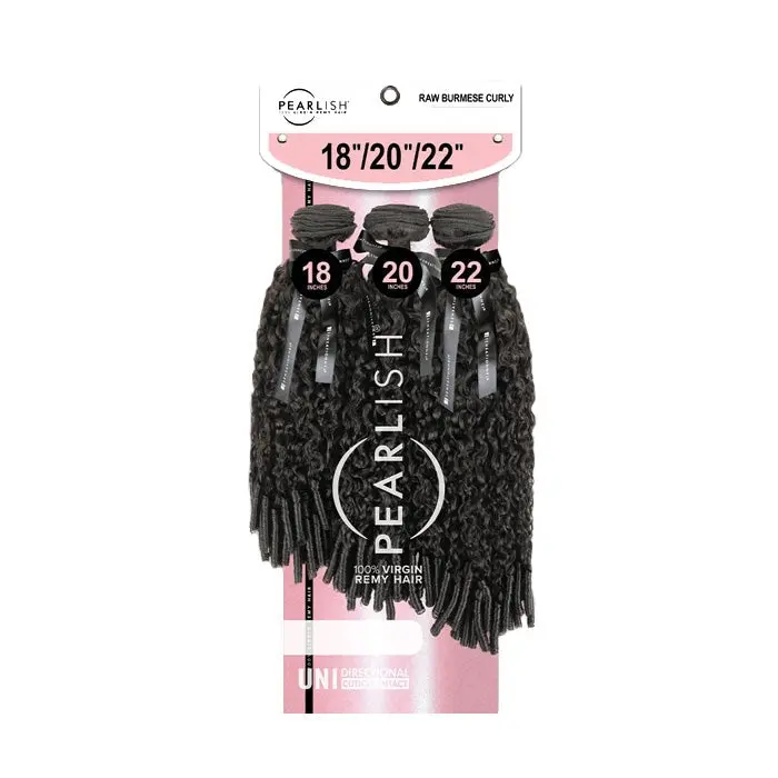 Sensationnel Pearlish 100% Virgin Remy Human Hair Weaving - PEARLISH MULTI PACK RAW BURMESE CURL 14"/16"/18"