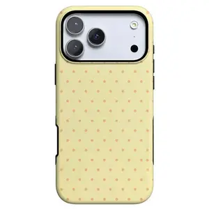 Casely Cute Yellow Polka Dot iPhone Case Slim Protective Shockproof Cover