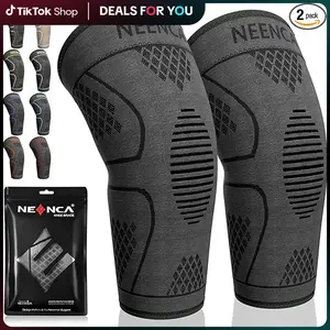 【Christmas】NEENCA Sports Knee Sleeve for Runner, Workout, Gym, Basketball, Volleyball, Hiking Spicy Dill knee pain Breathable Sponge Knee Pads football accessories Athletic Activewear Compression Leg Knee brace Patellar Belt Patellabands