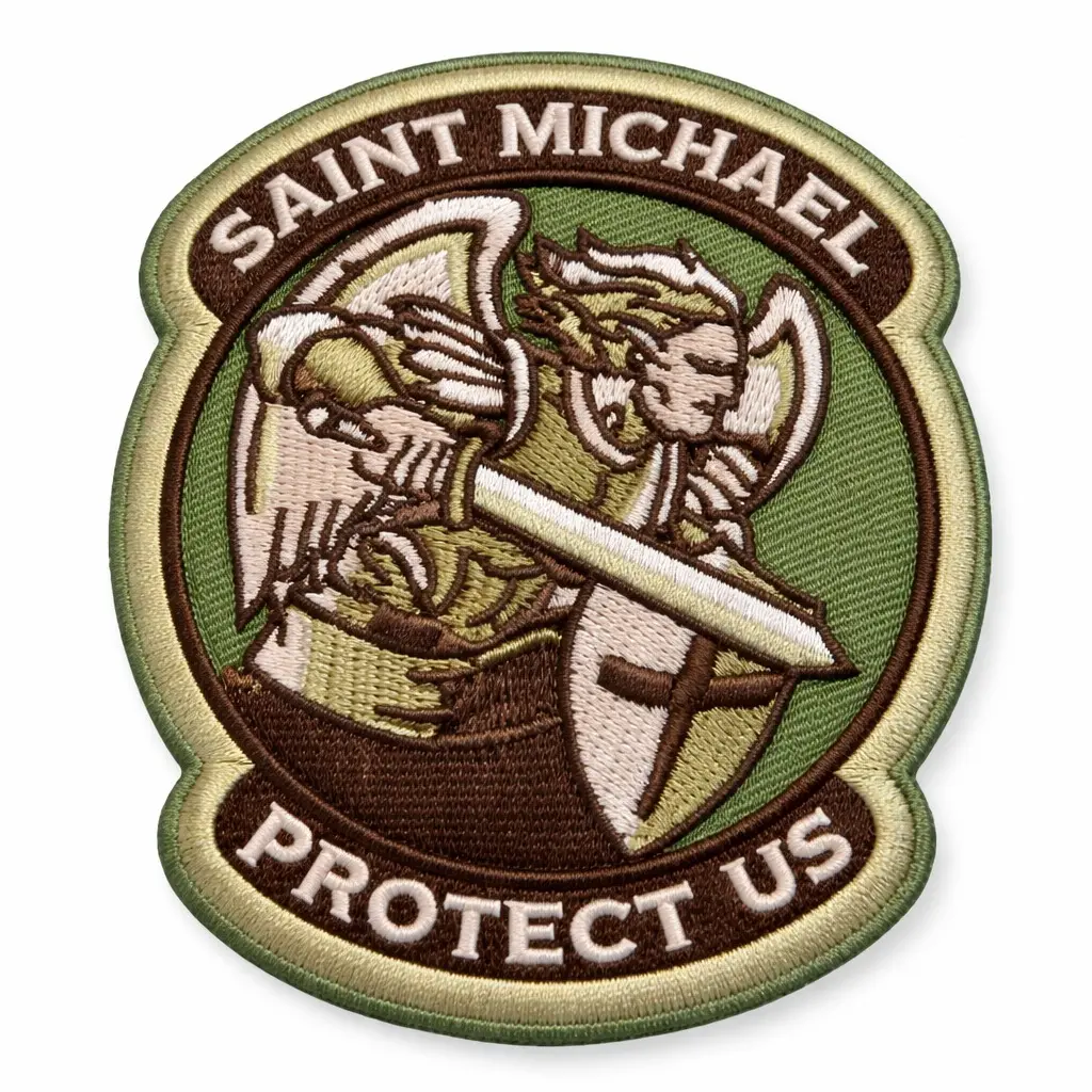 Saint Michael Tactical Patch 2.67"x3.14" Removable Morale Patch with Hook and Loop Backing Embroidered Patch for Backpack Vest Gear sohochic