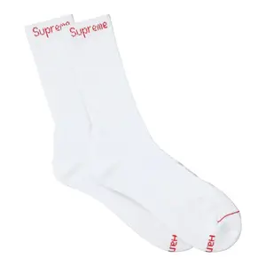 Supreme Hanes Crew Socks White Supreme Hanes Crew Socks White
