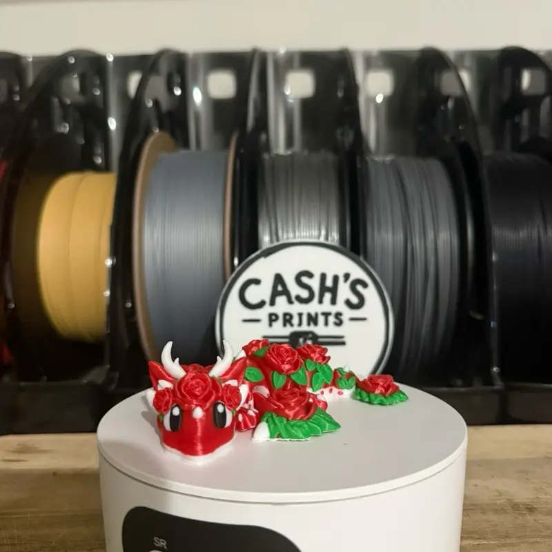 Rose Dragon Articulated 3D Printed Collectable