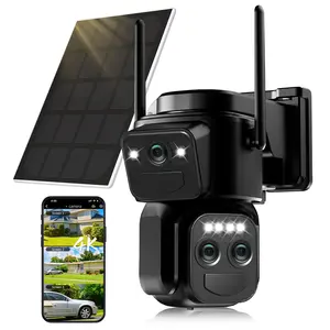 Wireless Outdoor Solar Security Camera, 360° View, Motion Detection, 10x Hybrid Zoom, Ip-65 Weather Proof, Home Security Camera, Wireless Security Cameras, Wireless Surveillance Camera