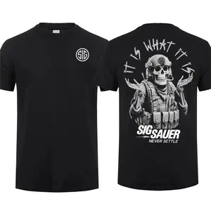 It Is What It Is Sig Sauer Never Settle T-Shirt, Military Style, Unisex Short Sleeve Casual , Tactical Gear, Menswear, Streetwear