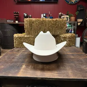 Cuernos Chuecos 6X chaparral white felt hat