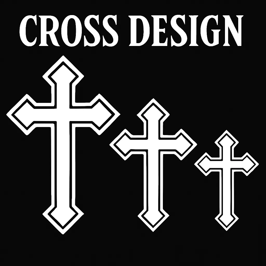 Cross Design (Vinyl Decal, For car or any compatible surface)