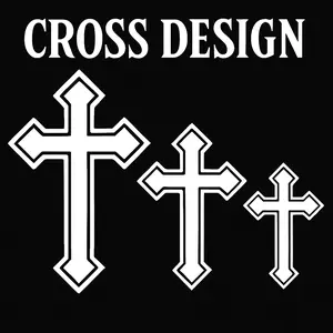 Cross Design (Vinyl Decal, For car or any compatible surface)