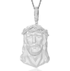【#P937】Jesus Avatar Pendant UCCIYO 18k Gold-Plated Lab-Created Moissanite S925 Sterling Silver Moissanite Pendant Necklace For Women Men Hip Hop Jewelry Gift