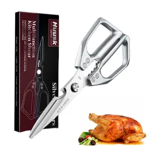 【February Faves】HUUSK Kitchen Scissors -FallFreshness- Stainless Steel, Heavy Duty, Dishwasher Safe, Sharp Meat & Poultry Shears for Chicken, Bones, and Turkey – Perfect Father's Day  Gift,Christmas Gift !