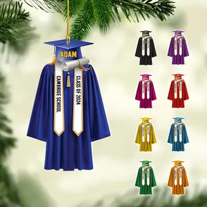 Personalized Graduation Ornaments Class of 2024 Graduation Gown Ornament Gifts Graduation Ornaments Class of 2025 College Graduation (GN4)