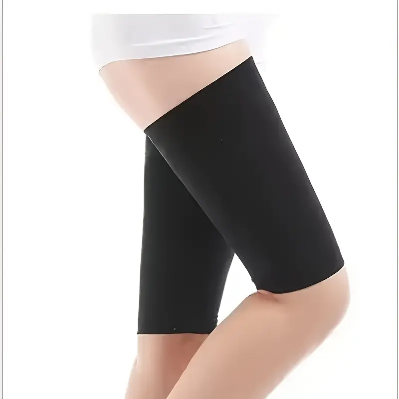 Anti Chafing Thigh Bands 1 Pair - Breathable Mesh Compression Thigh Sleeves, Elastic Chub Rub Thigh Guard for Men Women, Sweat Wicking Anti Friction Thigh Wrap for Running Gym Yoga Fitness, Thigh Compression Support Sleeve, Snug Fit Band