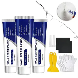 Drywall Repair Kit, 3 Pack Wall Mending Agent, Wall Patch Repair Kit with Scraper, Simple Filling of Wall Holes＆Efficient Crack Repair
