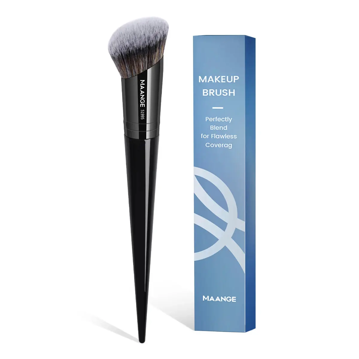 MAANGE Angle Top Makeup Brush Contouring Brush Foundation Powder Cosmetics Blending Soft Bristle Skin-friendly for Travel Gift