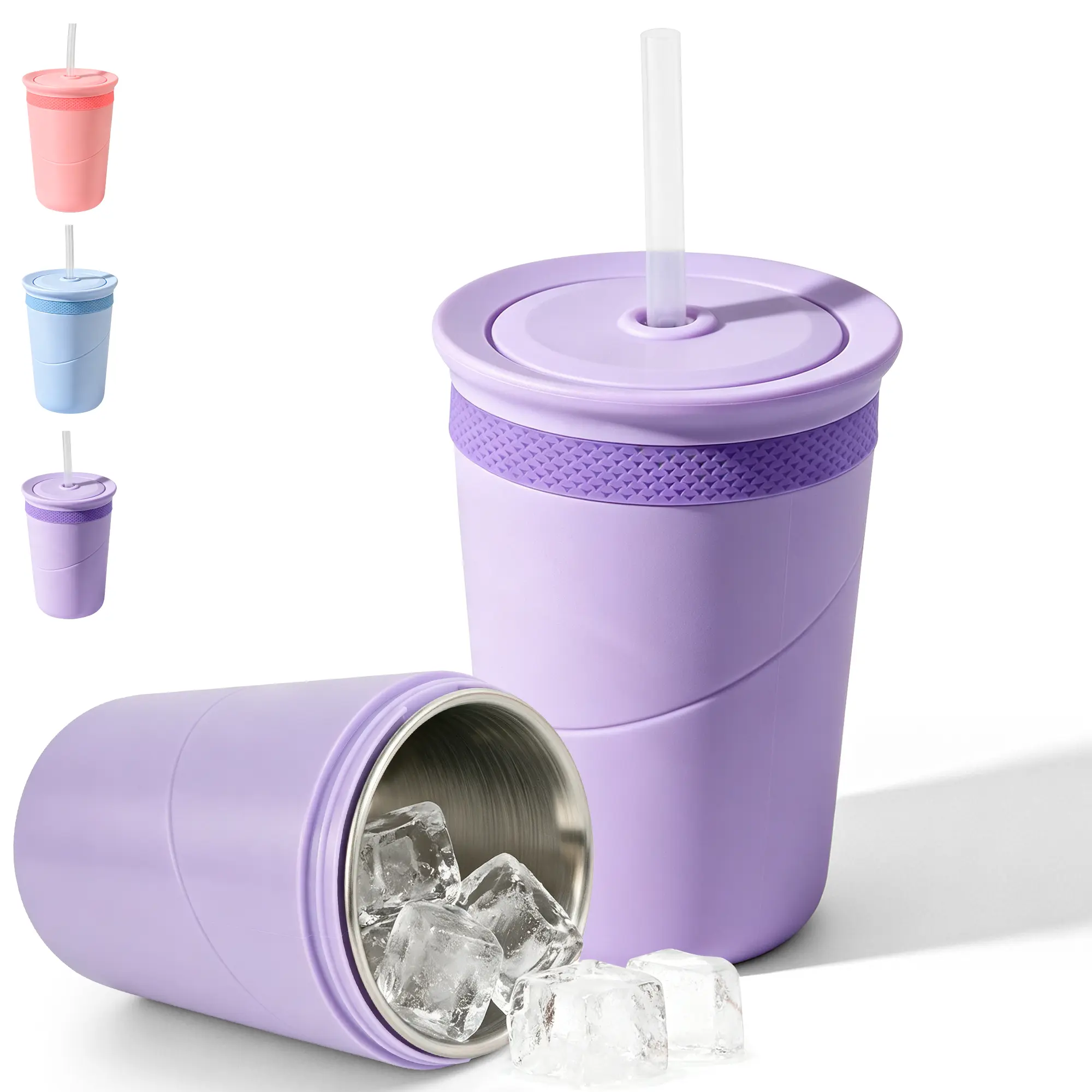 SUSTEAS Portable Insulated Flask - Stainless Steel Can & Bottle Chiller, Temperature Retention, BPA-Free, Leakproof Bar Utensil