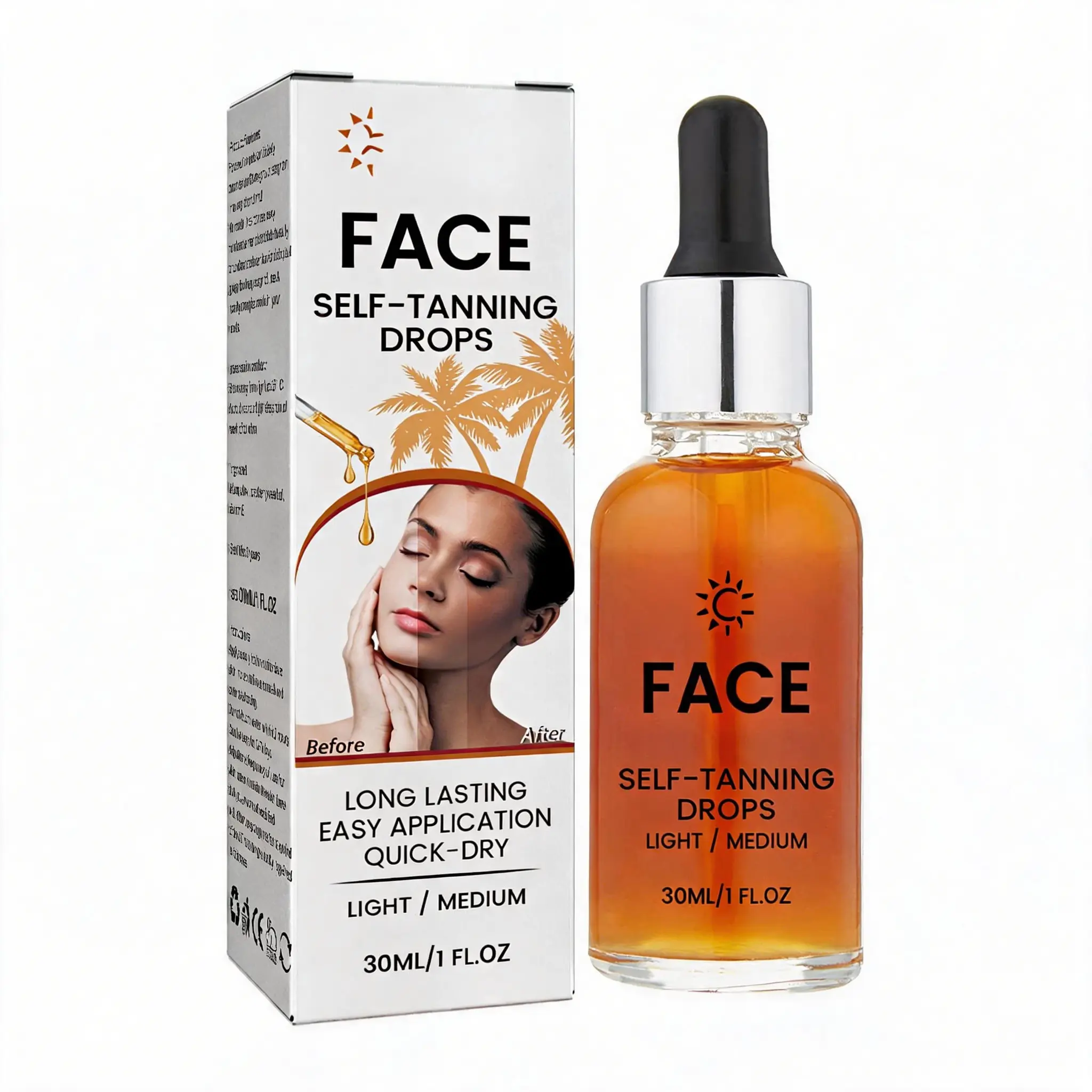 Sunless Tanning Essence with Coffee Seed Extract & Beta-Glucan for a Radiant Wheat-Bronze Glow - Hydrating Unscented Facial Tanner, Moisture, Apply Evenly, Facial Use