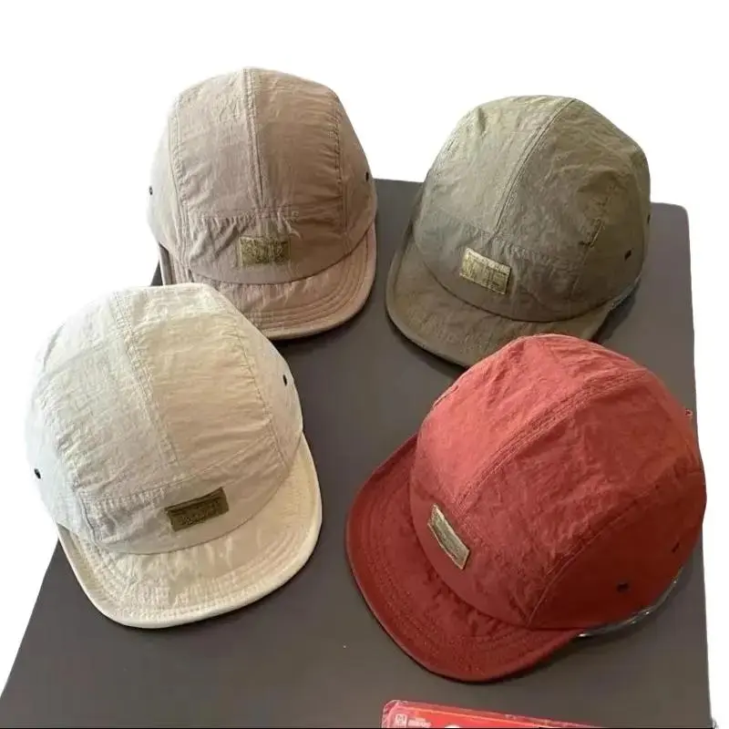 Unisex Vintage Japanese Streetwear Baseball Cap, Adjustable Soft Brim Duckbill Snapback Hat, Breathable Lightweight Quick‑Dry Polyester Hip‑Hop Cap, Machine Washable for Daily Outdoor Travel Casual Wear